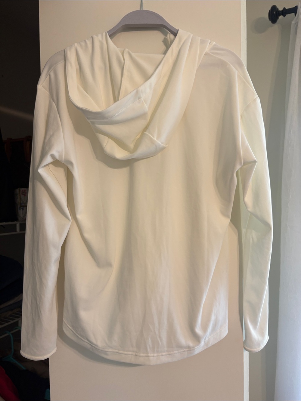 Women's Cream Full-Zip Hooded Jacket - Picture 2 of 2